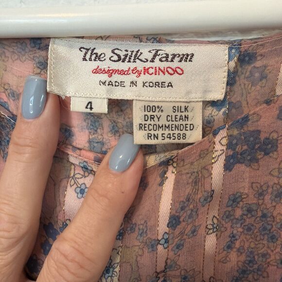 Exquisite Pure Silk Sheer Vintage Dress FairyCore Cottagecore Feminine 4  Damage - Picture 8 of 8